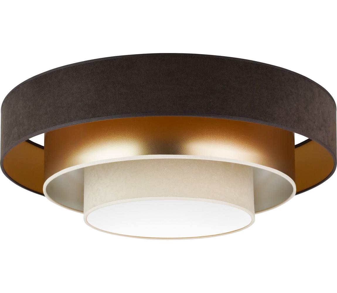 Duolla - LED Plafon LUNETA LED/26W/230V śr. 60 cm 4000K brązowy/złoty