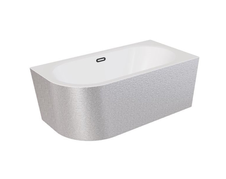 Wanna narożna prawa Besco Avita A-line 170x75 cm srebrny syfon klik-klak grafitowy z przelewem slim WAA-170APSG