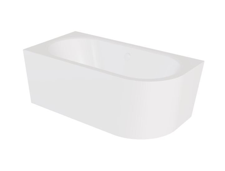 Wanna narożna lewa Besco Avita A-line 150x75 cm biały połysk syfon z napełnieniem biały WAA-150ALBN