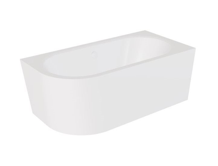 Wanna narożna prawa Besco Avita A-line 160x75 cm biały połysk syfon z napełnieniem biały WAA-160APBN