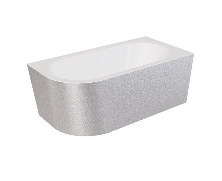 Wanna narożna prawa Besco Avita A-line 170x75 cm srebrny syfon klik-klak biały z przelewem slim WAA-170APSB