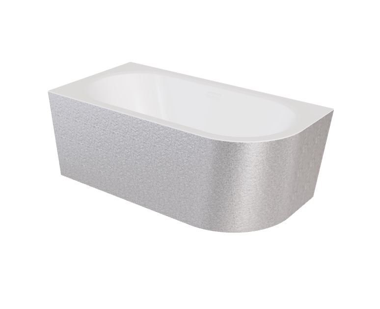 Wanna narożna lewa Besco Avita A-line 170x75 cm srebrny syfon klik-klak biały z przelewem slim WAA-170ALSB