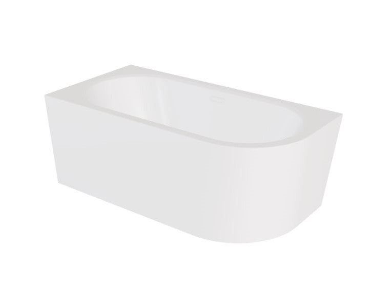 Wanna narożna lewa Besco Avita A-line 150x75 cm biały połysk syfon klik-klak biały z przelewem slim WAA-150ALBS