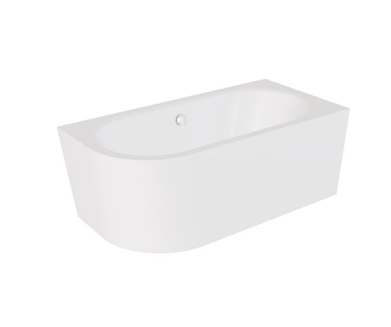 Wanna narożna prawa Besco Avita A-line 170x75 cm biały połysk syfon z napełnieniem chrom WAA-170APN