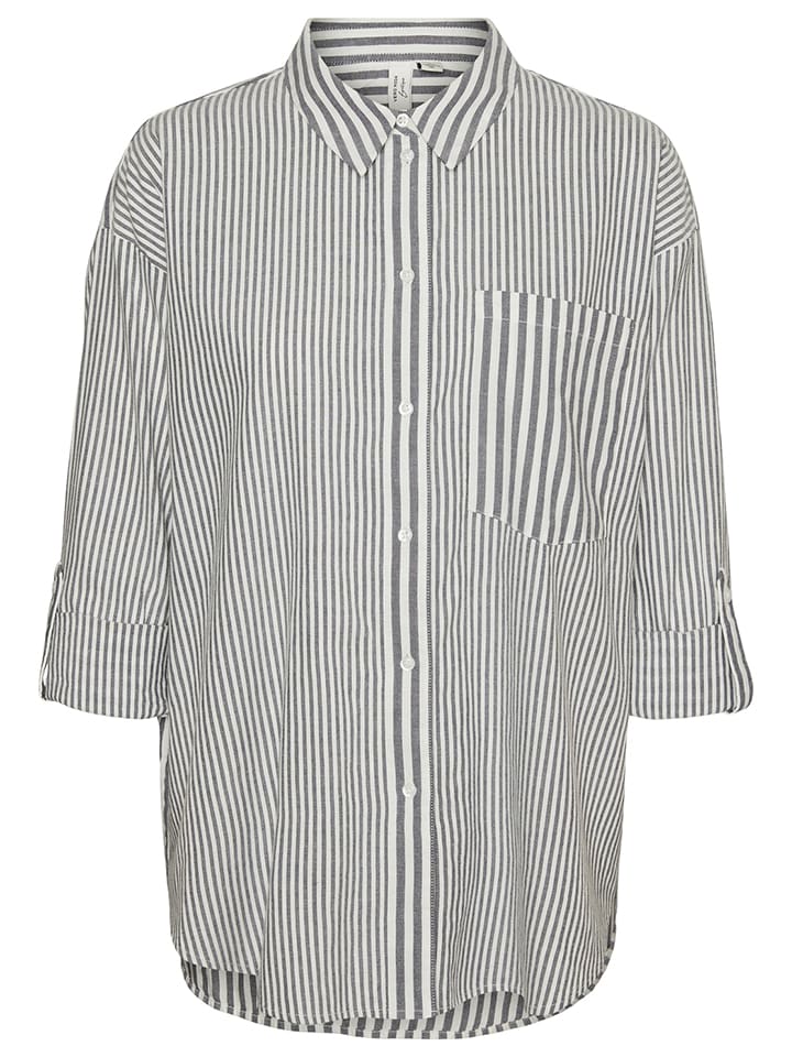 Vero Moda Koszula w kolorze szaro-białym