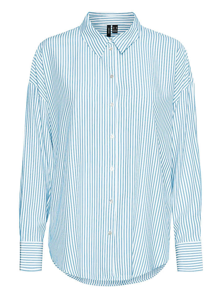 Vero Moda Koszula w kolorze niebiesko-białym