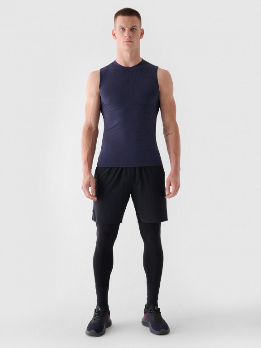 Męskie spodenki treningowe 4F x Robert Lewandowski RL9SAW24TFSHM1007 - czarne