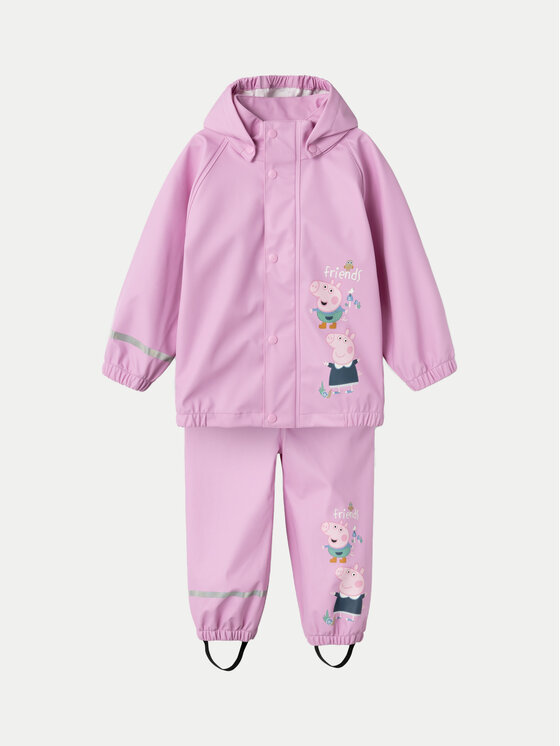 NAME IT Komplet przeciwdeszczowy 13231835 Różowy Regular Fit