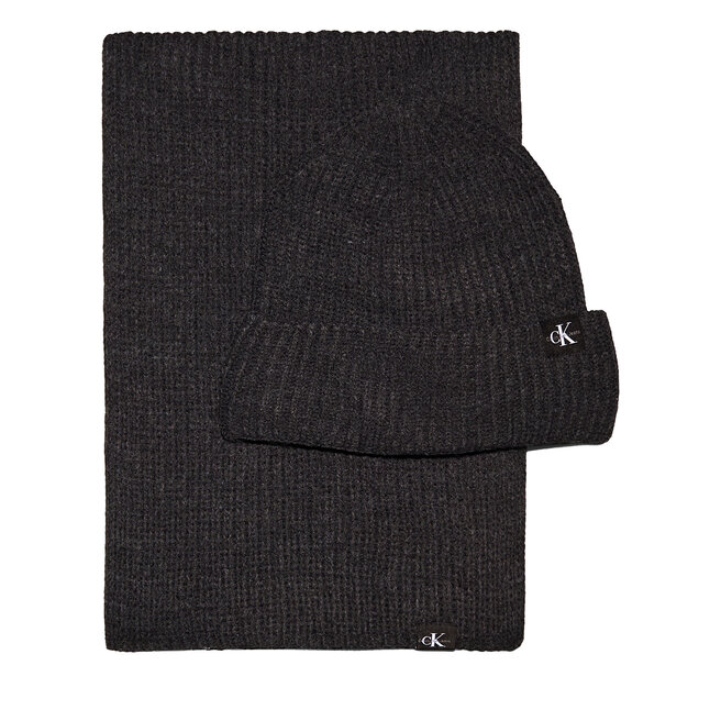 Zestaw Szalik i Czapka Calvin Klein Jeans IU0IU00638 Czarny