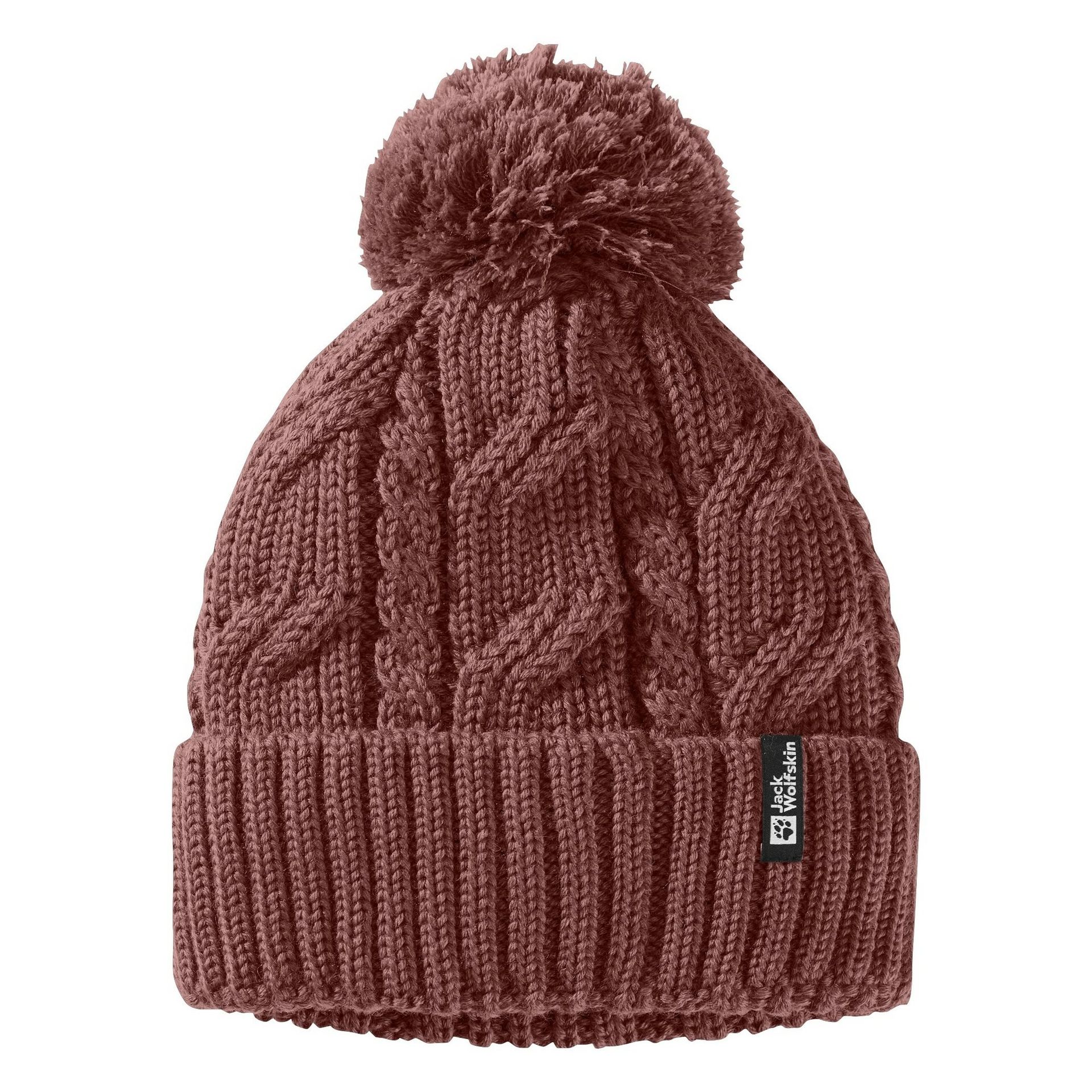 Czapka zimowa Jack Wolfskin POMPOM BEANIE mineral red - ONE SIZE