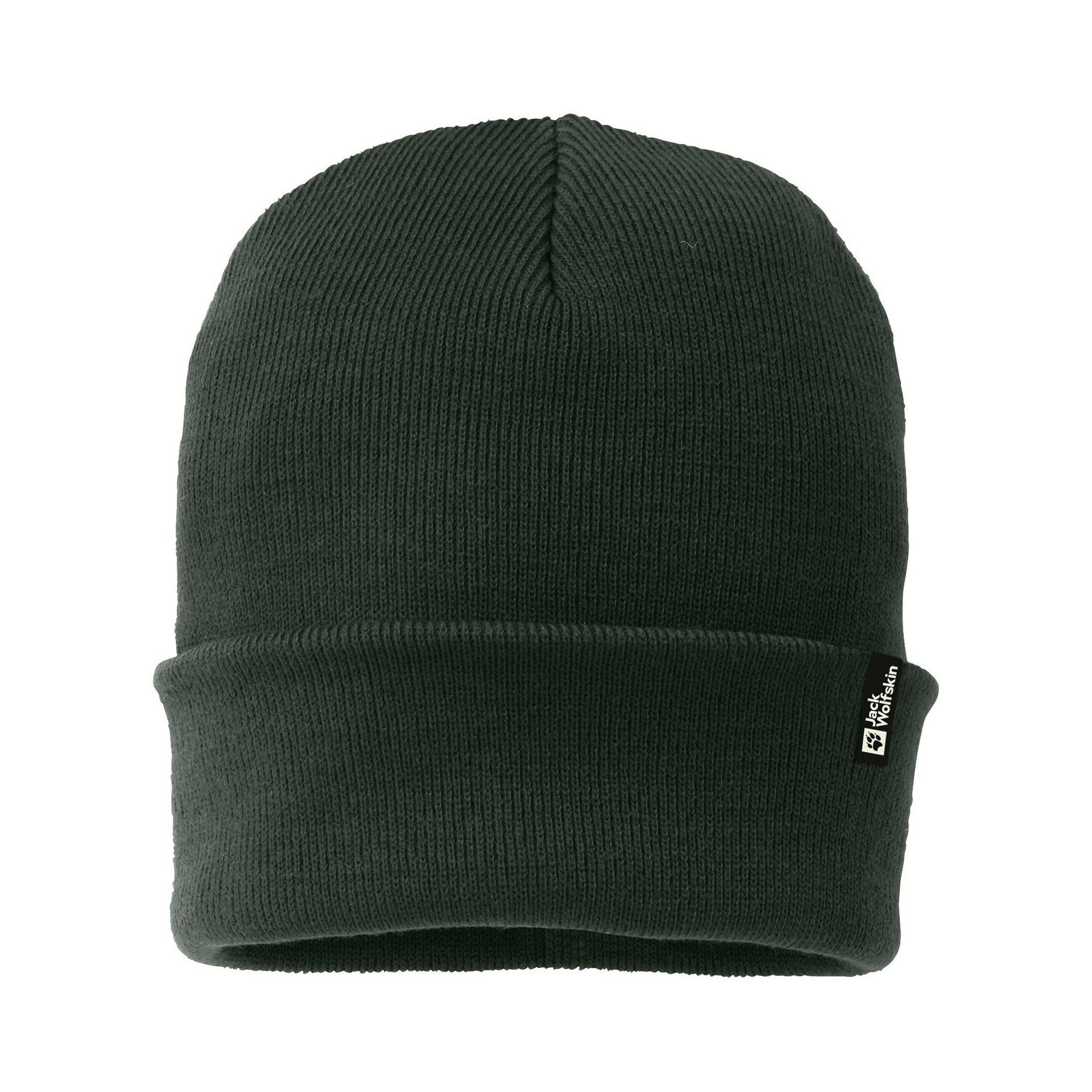 Czapka Jack Wolfskin RIB BEANIE black olive - ONE SIZE