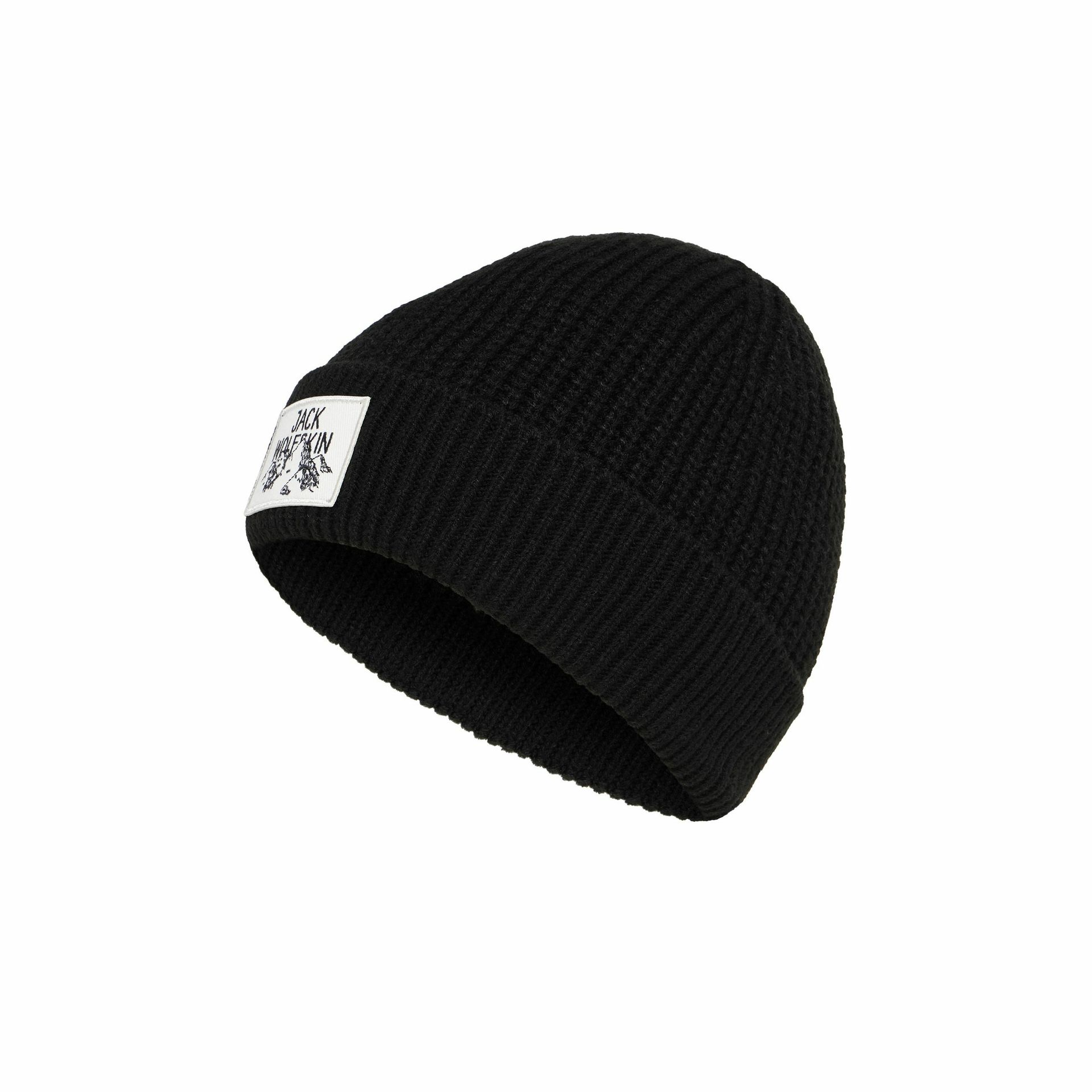 Czapka Jack Wolfskin BADGE BEANIE black - ONE SIZE