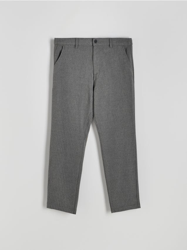 Reserved - Spodnie chino slim z wiskozą - szary