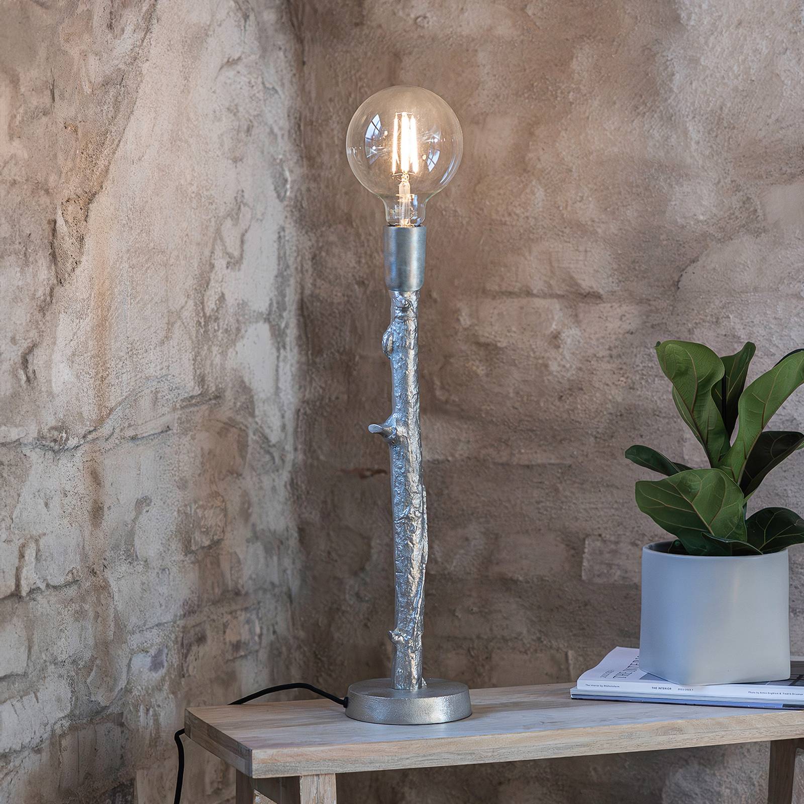 Markslöjd Lampa stołowa Ramo, kolor srebrny, metal, wysokość 53 cm