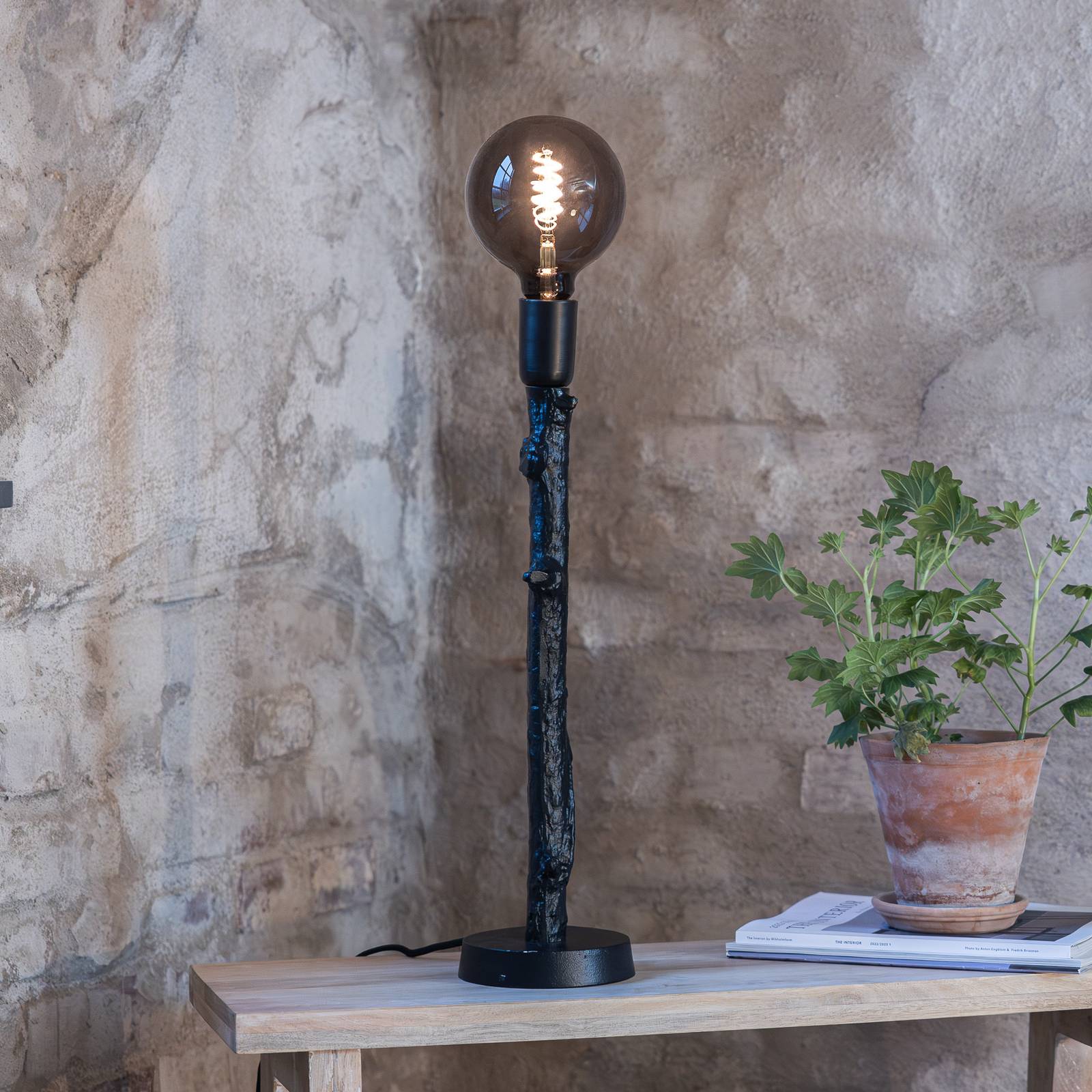 Markslöjd Lampa stołowa Ramo, czarna, metal, wysokość 53 cm