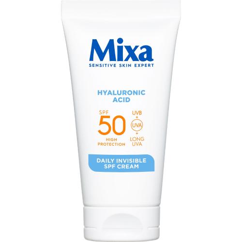 Mixa Hyaluronic Acid Daily Invisible SPF Cream SPF50 krem do twarzy na dzień 50 ml dla kobiet