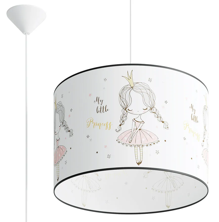 Dziecięca lampa do pokoju dziewczynki z motywem księżniczki A583 C3-A96