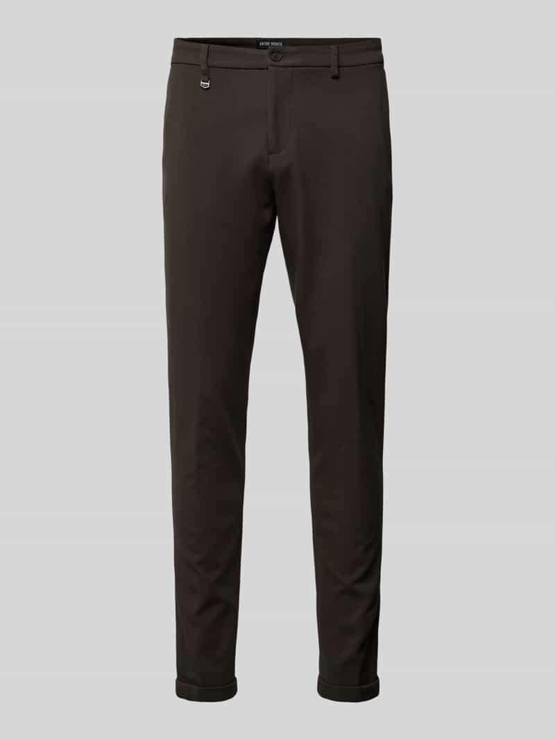 Spodnie do garnituru o kroju super skinny fit w kant