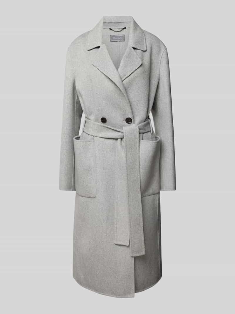 Płaszcz z wiązanym paskiem