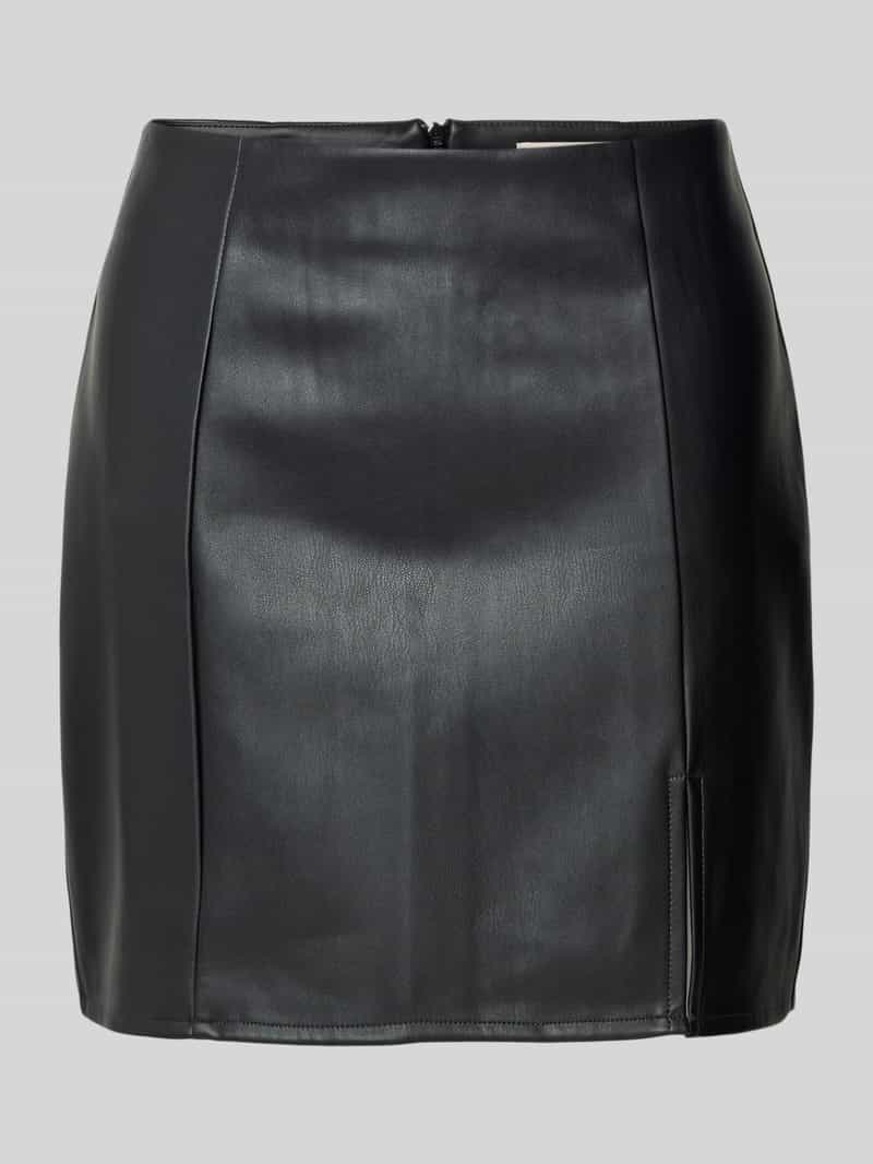 Spódnica mini z imitacji skóry model ‘LENI’
