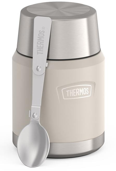 Termos na jedzenie z składaną łyżką i kubkiem - sandstone 470ml THERMOS
