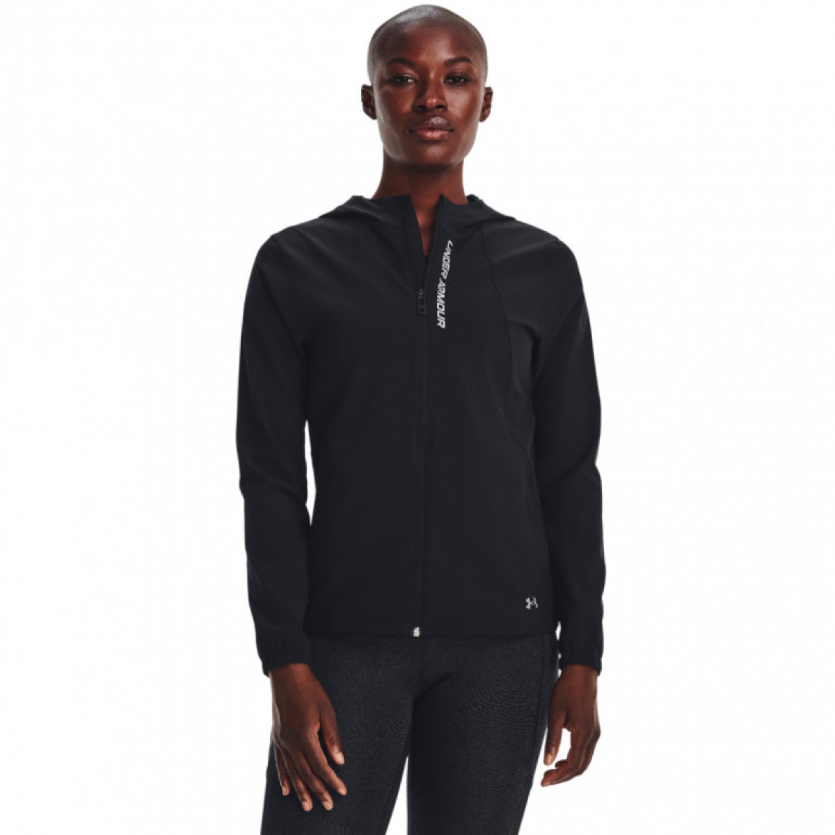Damska kurtka do biegania Under Armour UA OutRun the Storm Jkt - czarna - UNDER ARMOUR