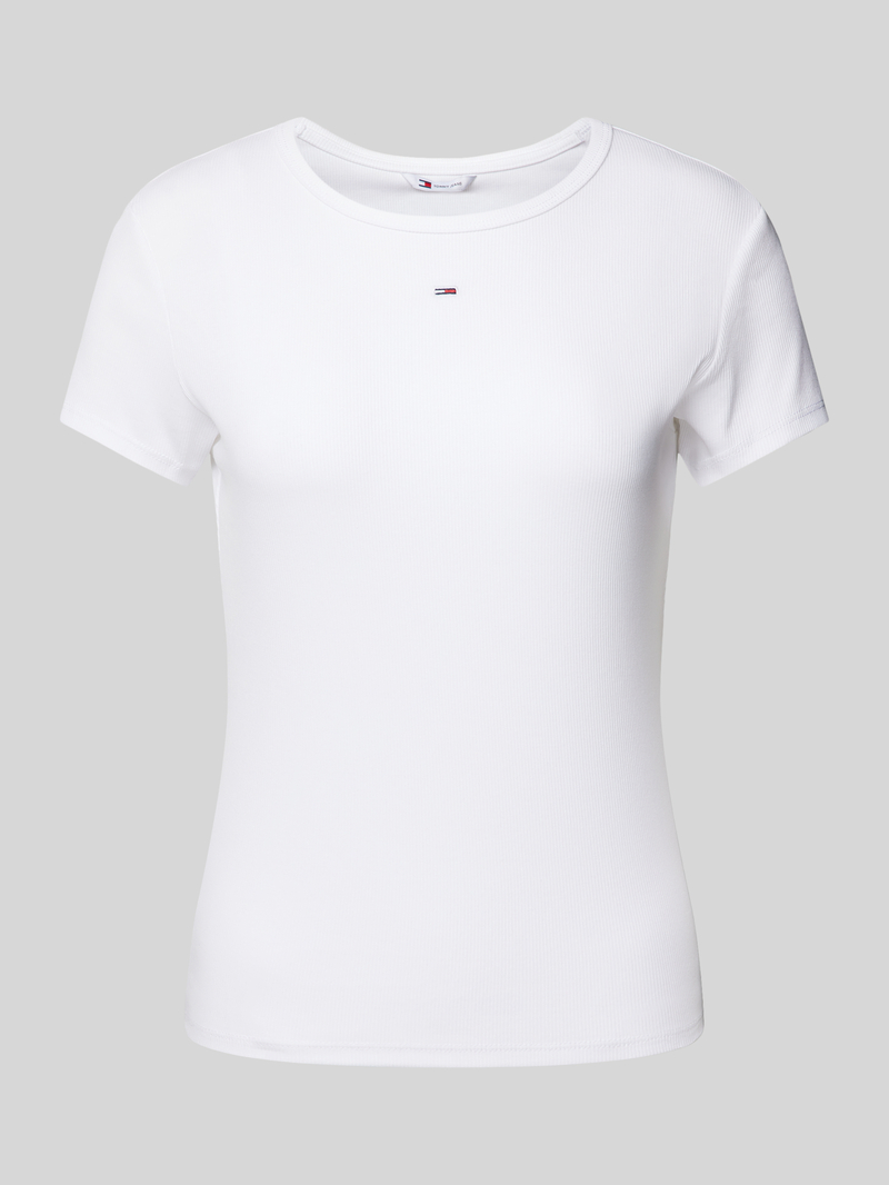 T-shirt o kroju slim fit z wyhaftowanym logo