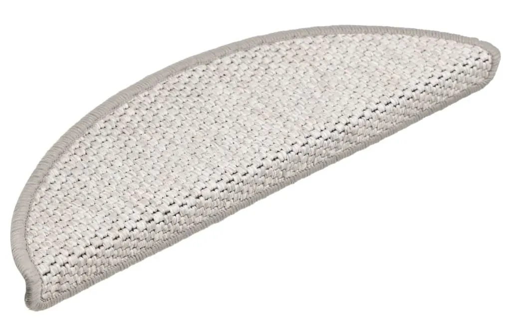 Elegancki zestaw 15 materiałowych nakładek na schody platynowy P0-K12