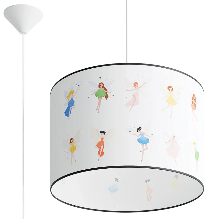 Lampa dla dziecka zdobiona motywem wróżek - 6X A589 L5-Z42