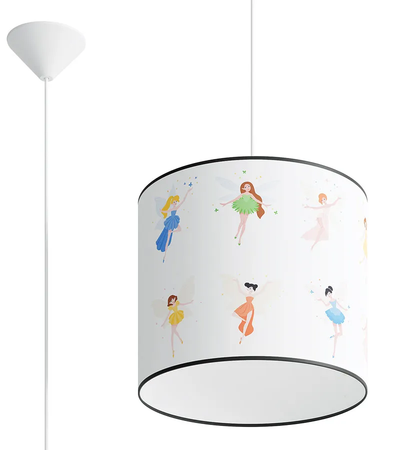 Lampa wisząca dziewczęca z motywem wróżek - A588 P4-M57