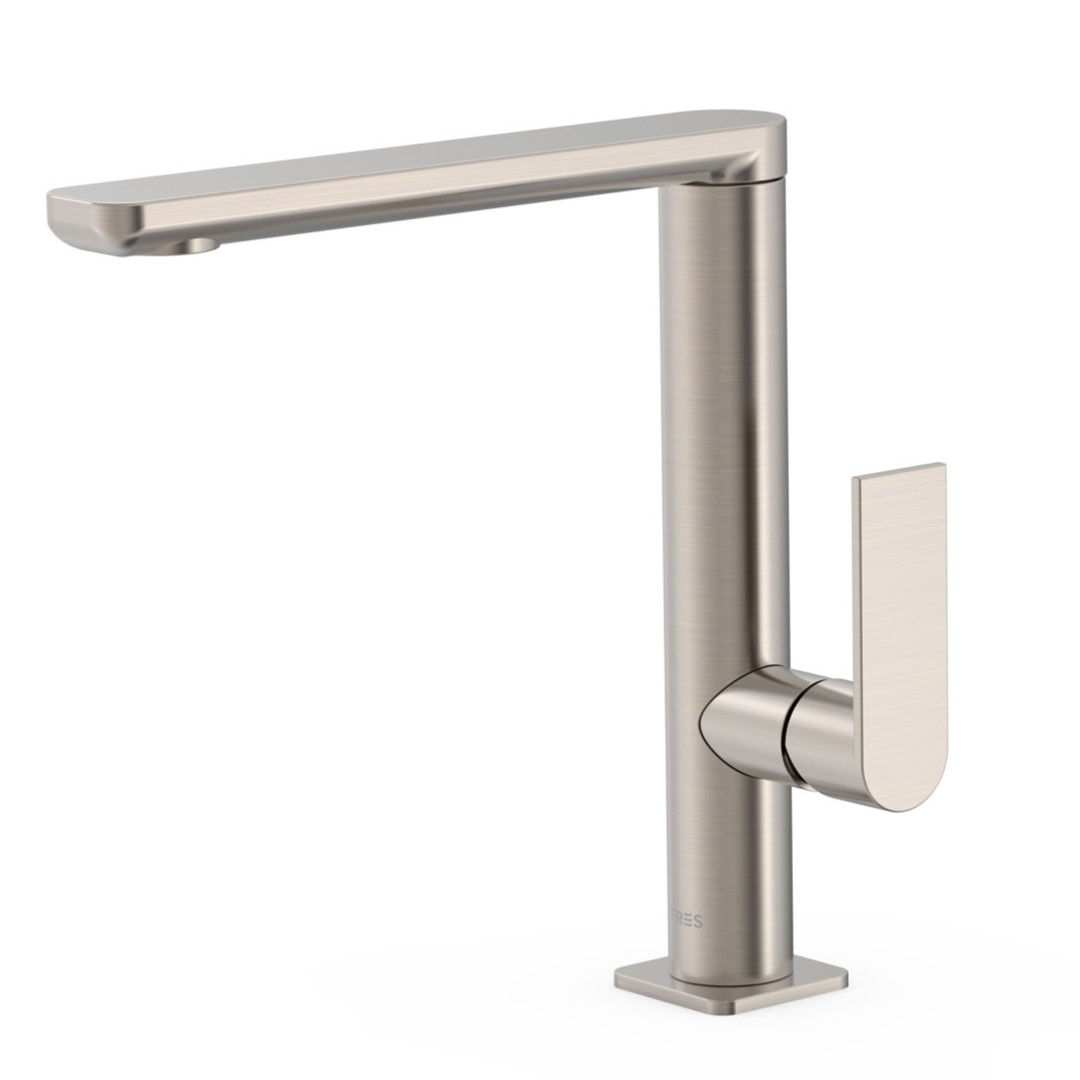 Bateria umywalkowa nablatowa Tres Loft stal szczotkowana 20020502AC