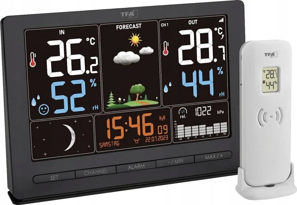 TFA 35.1118.01 black SEASON Wireless Weather Station