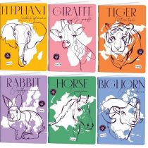 Happy Color Zeszyt A4/60K kratka Animals (10szt) MAR MAR