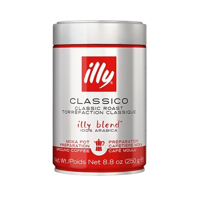 Illy Włoska kawa mielona w puszce Moka, 250 g