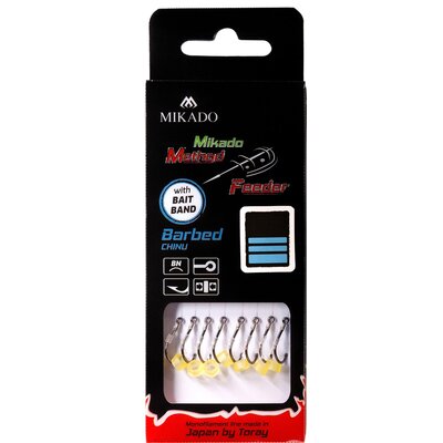 MIKADO Haczyki Method Feeder Przypony Z Gumką 12