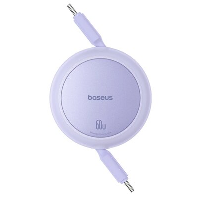 Kabel USB Baseus Free2Pull Mini USB-C do USB-C 60W, 1m (fioletowy)