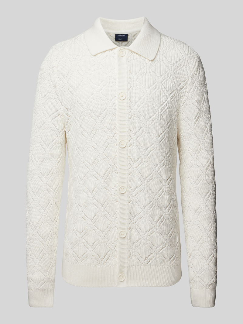 Kurtka z dzianiny z fakturowanym wzorem