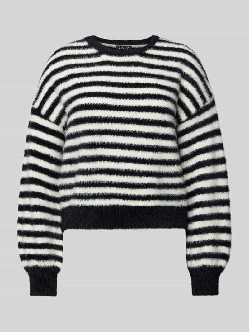 Sweter z dzianiny o kroju regular fit z bufiastymi rękawami model ‘PIUMO’