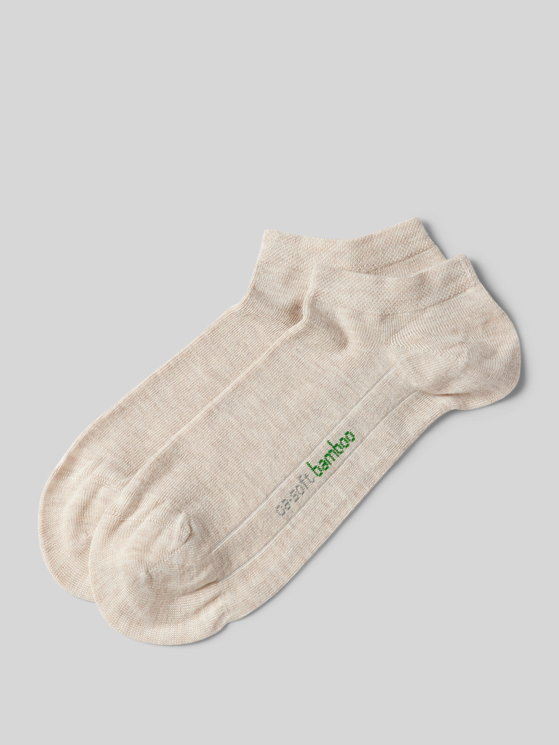 Krótkie skarpety z wyhaftowanym logo w zestawie 2 szt. model ‘Bamboo’