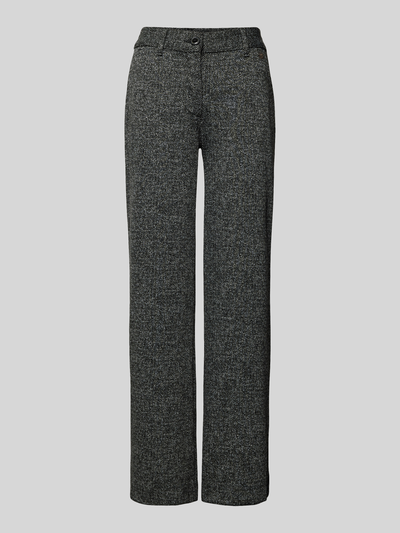 Spodnie materiałowe z szeroką nogawką i szwami działowymi model ‘SALT AND PEPPE’