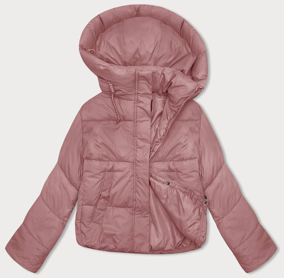 Krótka zimowa kurtka damska puchowa J Style różowa (16M9188-46) - J STYLE