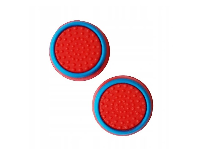 Gumki Nakładki na analog PS3 PS4 PS5 XBOX - kolory CZERWONY, NIEBIESKI - 2x