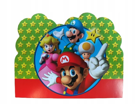 Zaproszenia Na Urodziny Dziecka - MARIO BROS - 10szt