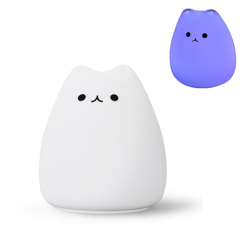 Lampka Nocna LED Little Cat 7 kolorów - A