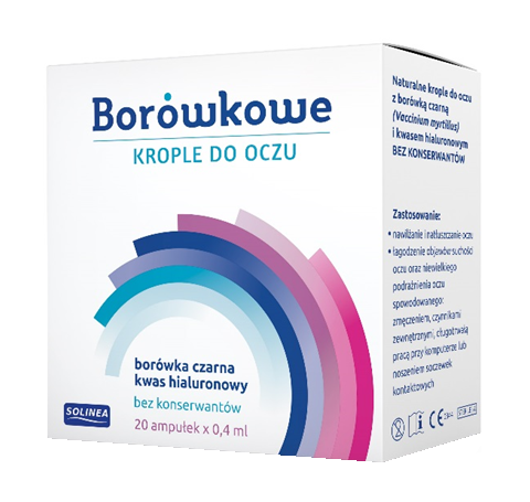 SOLINEA SP.Z O.O.,SP.KOM. Borówkowe Krop.Do Oczu 20 Minims.A 0,4Ml