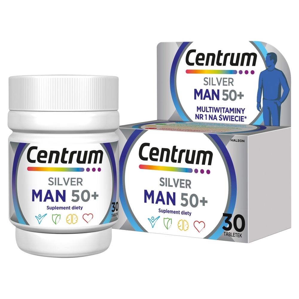CENTRUM On 50+ Witaminy I Minerały Dla Mężczyzn 50+ Suplement Diety 30 Tabletek