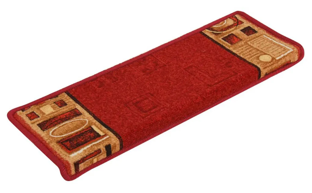 Czerwony komplet 15 prostokątnych nakładek na schody Z7-E55