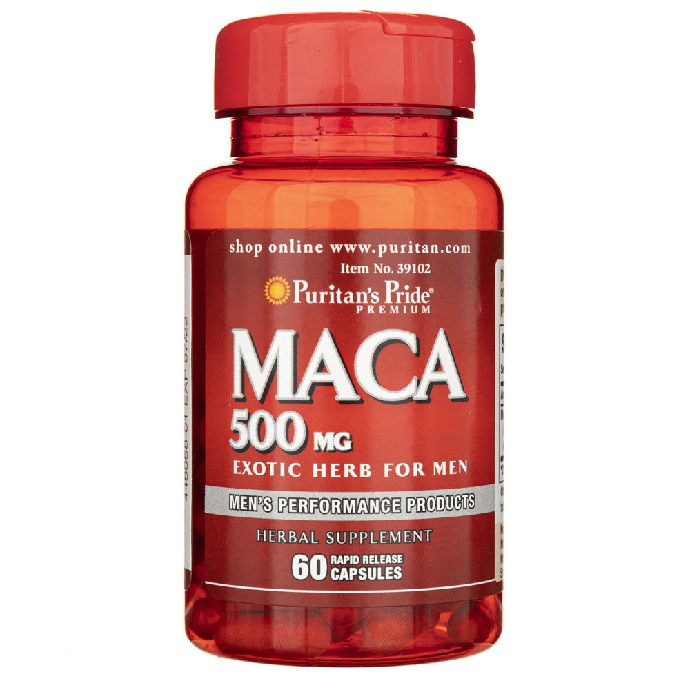 Puritan's Pride, Maca 500 Mg, Suplement diety, 60 kaps.