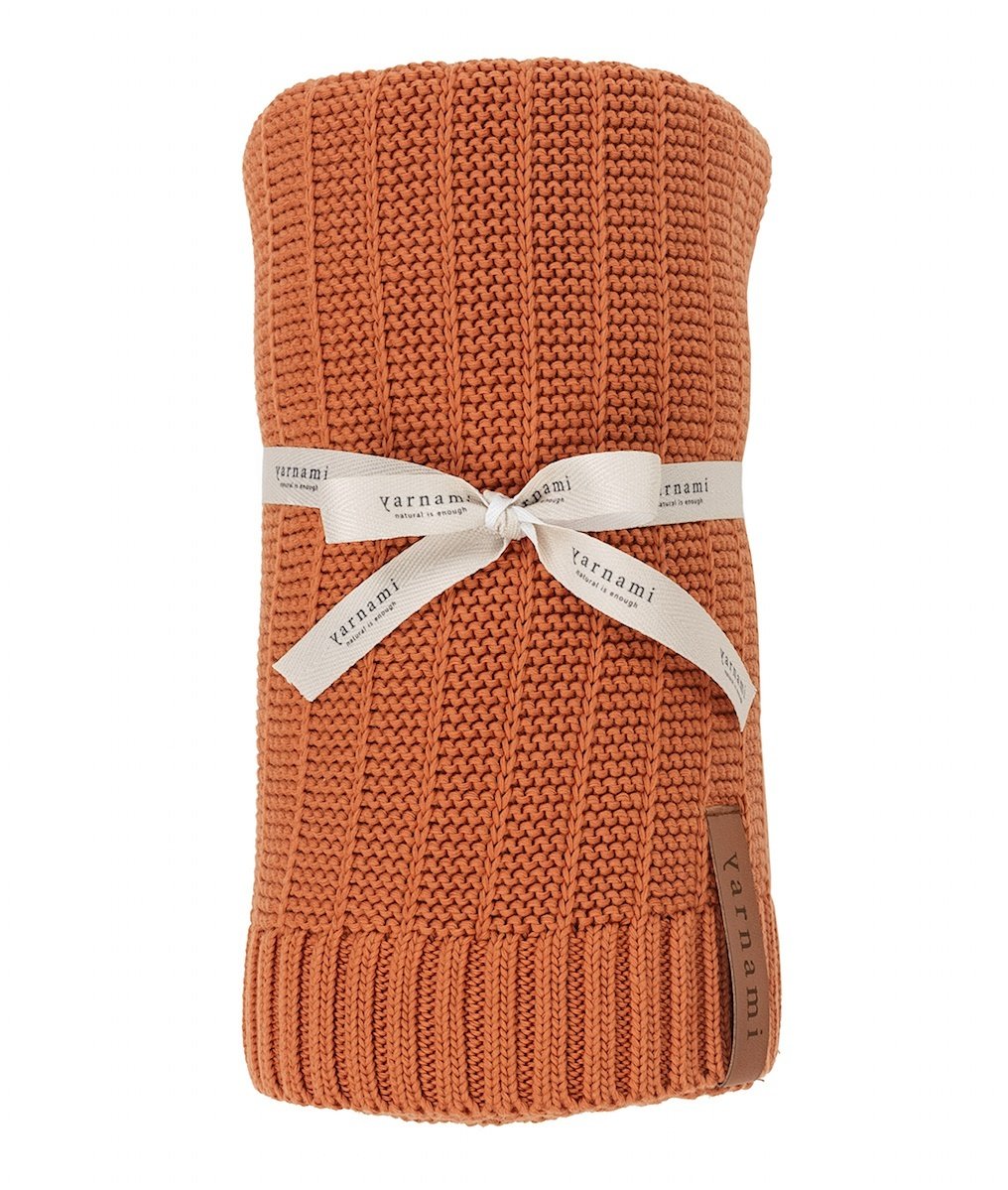 Yarnami Yarnami - Kocyk Simple Organic Kolor: Ceglany