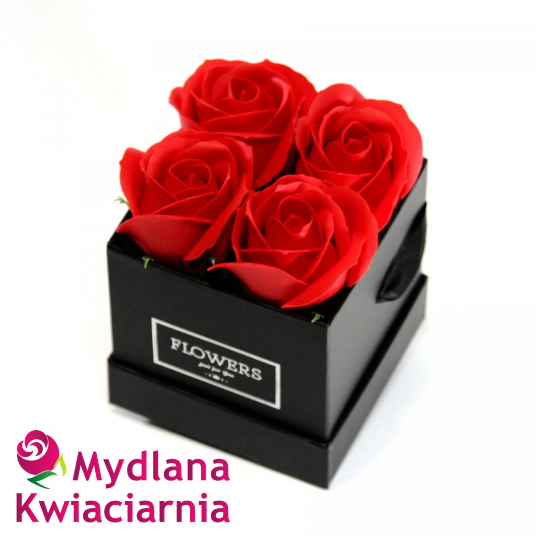 Kwiaty Mydlane Flower Box 4YOU - czerwone róże